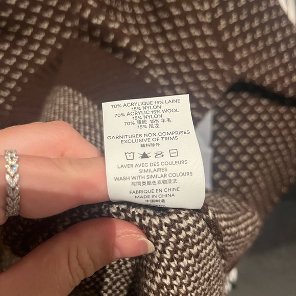 Frank & Oak Men Brown Pattern Long Sleeve Sweater Size Medium - Picture 3 of 8